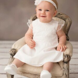 Kurzarm Kleid Marcelina mit Spitze