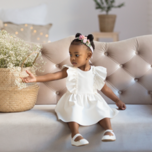 Kurzarm Kleid Pure Sun mit Flügelärmel