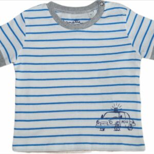 Gestreiftes T-Shirt mit Polizeiwagen