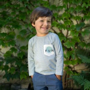 Langarmshirt Little Car gestreift