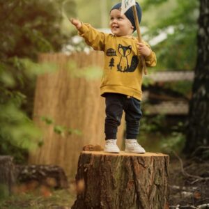 Sweatshirt Secret Forest mit Knöpfen