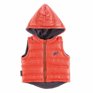 Steppweste Dino mit Kapuze