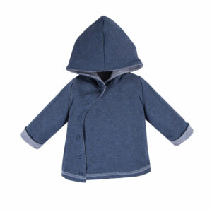 Blaue Wende-Sweatjacke Unique mit Kapuze