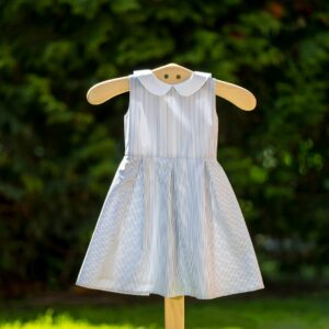 Gestreiftes Kleid Amalia mit Kragen