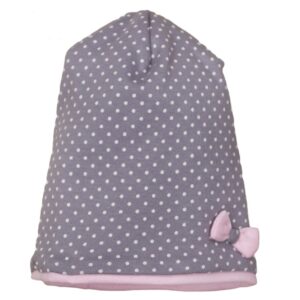 Gepunktete Mütze mit Schleife