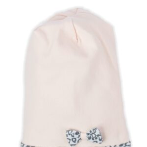 Rosa Mütze mit Schleife