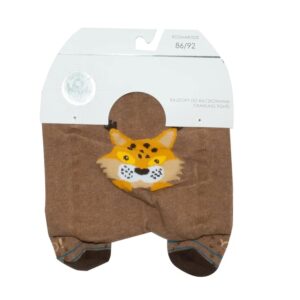 Braune ABS Strumpfhose mit Luchs