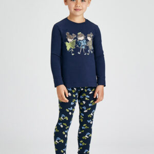 Dunkles Set Langarmshirt und Leggings