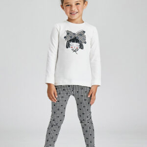 Helles Set Langarmshirt und Leggings