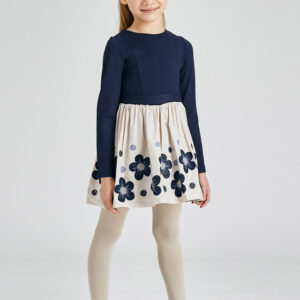 Mayoral Langarm-Kleid mit Stickerei