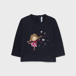 Langarm Shirt Herzen Print