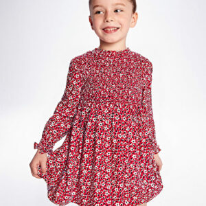 Langarm Kleid mit Wabenmuster