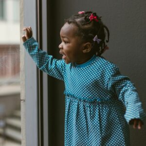 Gepunktetes Langarm Kleid Cintia