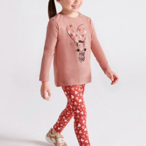 Leggings mit Herzmotiv