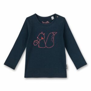 Langarm Shirt Sweet Squirrel Blue
