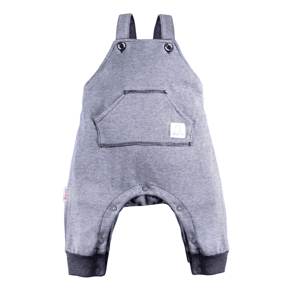 Gestreifte Latzhose Unique Blau – Bild 2