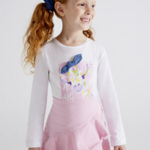 Langarmshirt Giraffe mit Haargummi