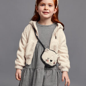 Langarm Kleid Vichy mit Tasche