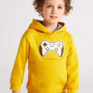 Kapuzen Sweatshirt Controller Goldgelb